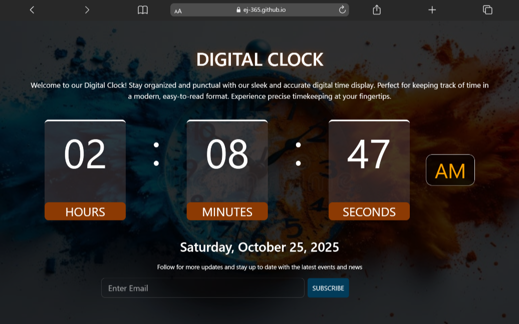 Bootstrap Digital Clock