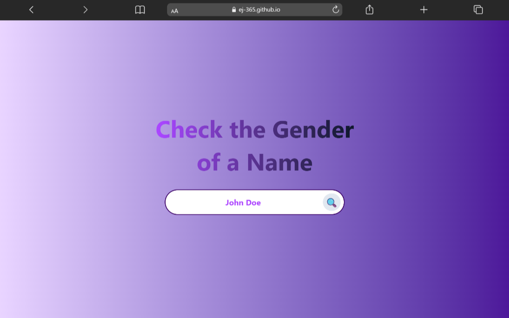 Name Gender Checker