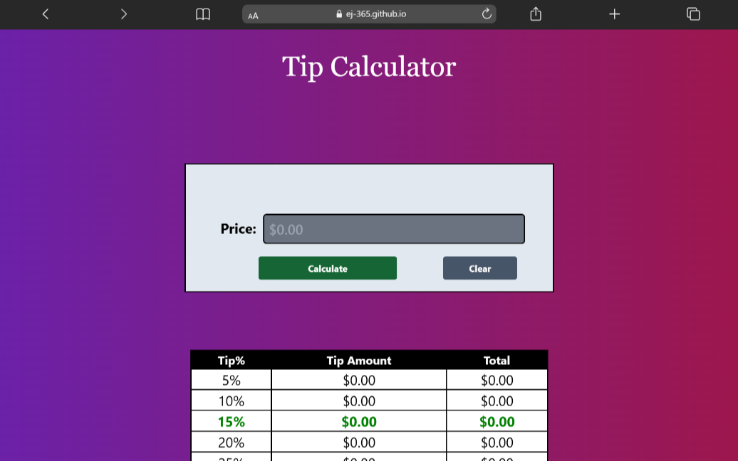 Tip Calculator